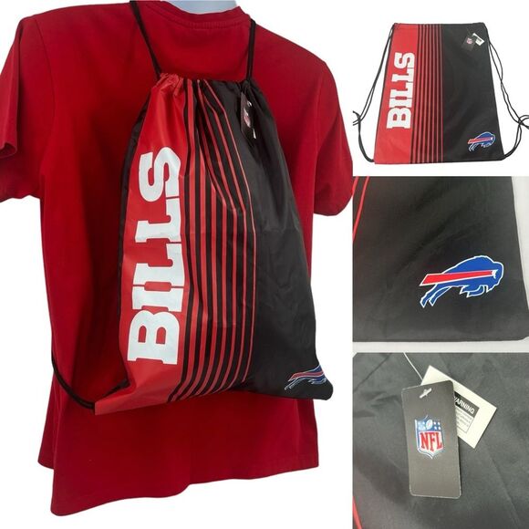Buffalo Bills NFL Team Stripe Drawstring Sports Bag - Picture 10 of 10